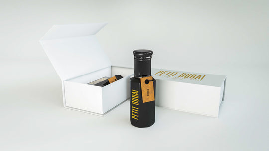 Bouteille d´huile de musc praliné 10mL avec sa boite