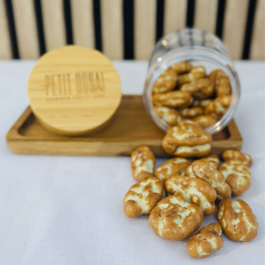 Noix de Pécan Enrobées au Caramel renversées