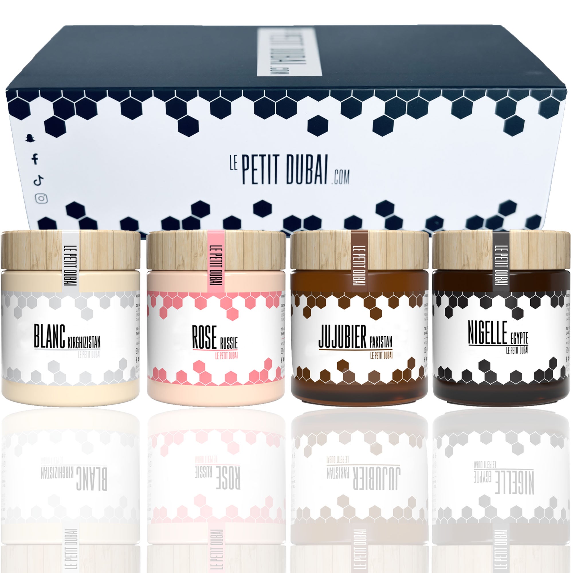 Pack Découverte composé de 4 pots de miel 50g